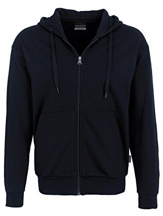 HAKRO Jacke mit Kapuze - 605 - schwarz - Größe: XL