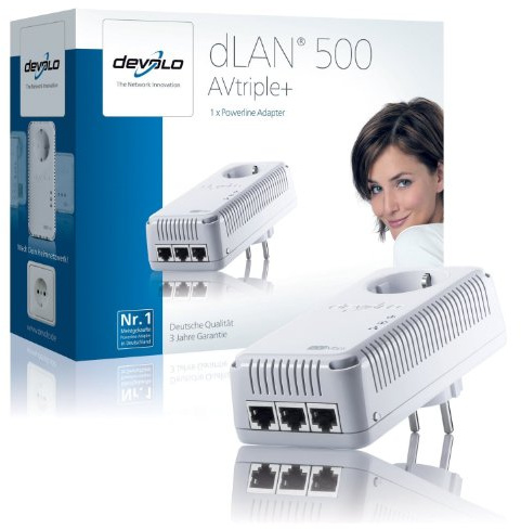 Devolo dLAN 500 AVtriple+ (Netzwerk aus der Steckdose) weiß