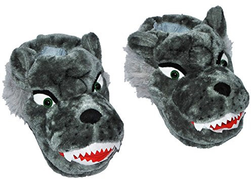 alles-meine.de GmbH Hausschuh/Pantoffel Hund Husky - Größe Gr. 42-43 Plüschhausschuh - für Kinder + Erwachsene - Plüsch Hausschuhe Tierhausschuhe/Damen Herren Kind - Plüsch..