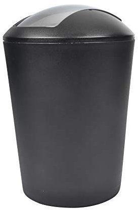 douceur d'intérieur, Poubelle Flic Flac (5.6 L) Vitamine Noir, Plastique