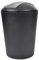Douceur d'Intérieur Flac Mülleimer, 5,6 l, einfarbig, Chrom, Schwarz, 19.7 cm