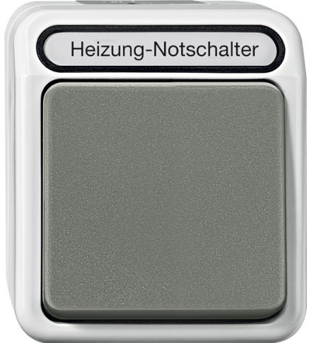 Merten 342694 Heizungs-Notschalter, Wechsel, lichtgrau, AQUASTAR
