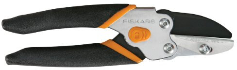 Fiskars Amboss-Gartenschere mit glatter Wirkung, 9115