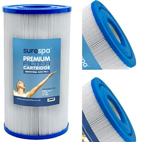 Surespa Filter - Replaces Unicel C4335, Pleatco PRB35-IN, Filbur FC-2385, SC705, Darlly 40353, Magnum RD35. 35 sq ft Hot Tub Filter Type 6
