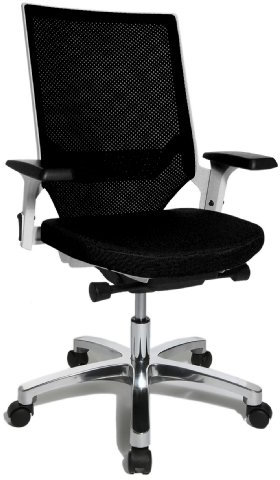 Topstar Bürodrehstuhl, 100% Trevira CS, Schwarz