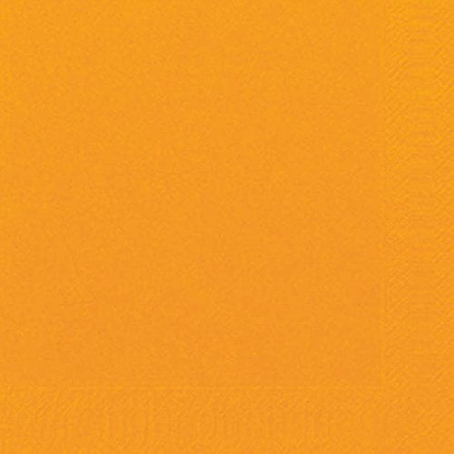 Duni Servietten 3lagig aus Zelltuch Uni orange, 33 x 33 cm, 1/4 Falz, 250 Stück