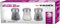 3PC Stainless Steel Tea Coffee Sugar Retro Kitchen Glass JAR Canister Storage