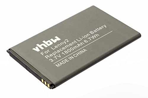 vhbw batteria compatibile con Wiko Lenny 2, 3 smartphone cellulare (1800mAh, 3,7V, Li-Ion)
