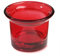 Teelichtglas 6,5 x 4,5 cm, rot, 10 Stück