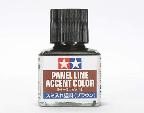 Tamiya Panel Line Accent Color Kit de peinture pour maquettes en plastique 40 ml Marron 87132