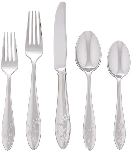 Lenox Butterfly Meadow 5-teiliges Set aus Edelstahl, silberfarben