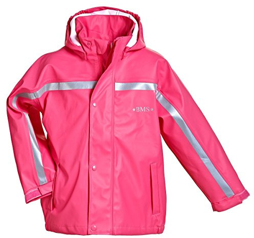 BMS Kinder Regenjacke, SoftSkin, Wasserdicht | Strapazierfähige, wasserdichte Jacke mit abnehmbarer Kapuze für Kindergarten, Schule und Outdoor