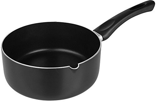 Ibili Saucepan Inducta with spout 12 cm, Aluminium, Black