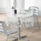 Douceur d'Intérieur CDaffaires Tischdecke, Kristall, rund, 140 cm, PVC, Bedruckt, 14/100, Blatt, Weiß, Polyvinylchlorid, (0)