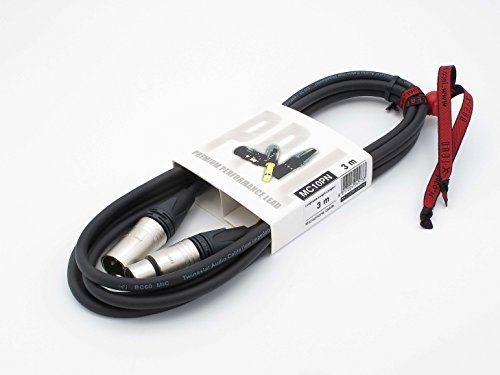 X-LEAD MC10PN030BK serie PLATINUM - Cavo microfonico professionale di qualità - XLR/XLR - cavo bilanciato - connettori originali NEUTRIK - (3 m, nero) - MADE IN ITALY by INCO