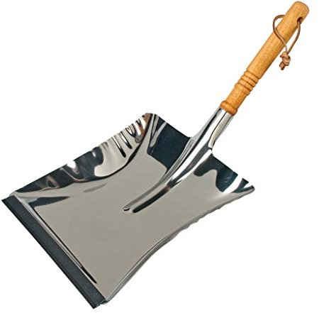 Pala para residuos de acero inoxidable con asa de madera, de Redecker, 45 cm