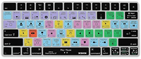 XSKN Für Final Cut Pro X 10 Shortcut Silikon Tastatur Schutzfolie Kompatibel Apple Magic Keyboard (MLA22LL/A) mit US-Layout