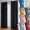 John Aird Crushed Velvet Fully Lined Eyelet Curtains (Black, 90 Wide x 108 Drop)