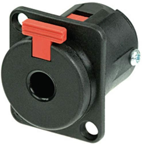 Neutrik NJ3FP6C-B Stereo or Balanced TRS Jack Chassis Panel Mount. Gold Contacts