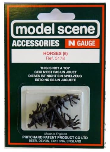 Modelscene 5178 N Gauge Horses (Pack 6)
