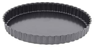 De Buyer - Moule à tarte rond Canelée en acier antiadhésif - Diamètre 20 cm -, Noir