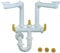 lira sifone Lyra Siphon Espace 2 pour évier INOX 2 bacs, Blanc