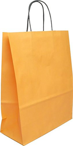 Papier-Tragetaschen TOPTWIST 40 x 16 x 45cm - orange