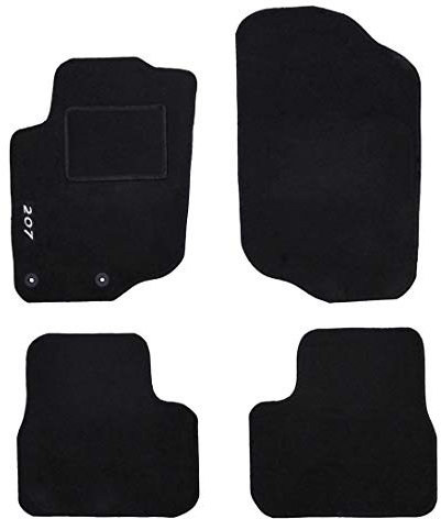 Lupex Shop TPMIS2FIX_207 Tapis de Voiture en Moquette avec 2 Clips de Fixation