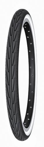 MICHELIN Unisex-Adult City J, Pneu Vélo Junior, Tringle Rigide, Noir/Blanc, 24 x 1.75, 396813 (44-507), schwarz/weiß, 44-507/24x1.75