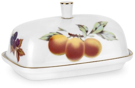 Royal Worcester Evesham Gold Covered Butter Dish