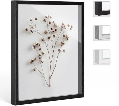 Bildershop-24 Objektrahmen FrameBox VARIO36 Schwarz (matt) 100x100cm zum Einrahmen von Trikots, Blumen, Passepartouts etc.