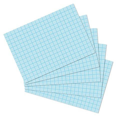 herlitz Karteikarte A6, kariert, blau, 100 Stück