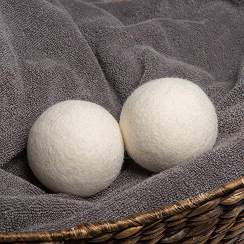 Laundry 360 Woolite Wiederverwendbare Woll-Wäschetrocknerbälle, verkürzt die Trocknungszeit in der Hälfte, natürlicher Weichspüler, reduziert Kleidung Falten, umweltfreundlich, Geldsparer, 2er-Pack