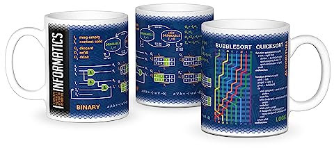 getDigital Wissenschaftsbecher Perfekte Kaffeetasse für Schüler, Studenten, Informatiker und andere Wissenschaftler 300 ml Keramik, Blau-Weiß, 1 Stück (1er Pack)