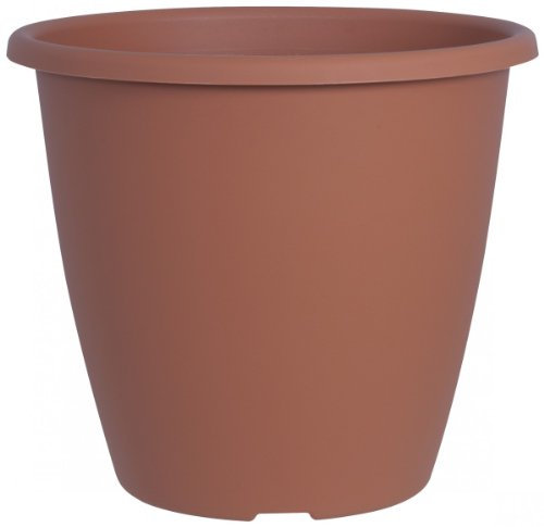 Nevada Plant Pot Round Plastic Terracotta Diameter 24 cm