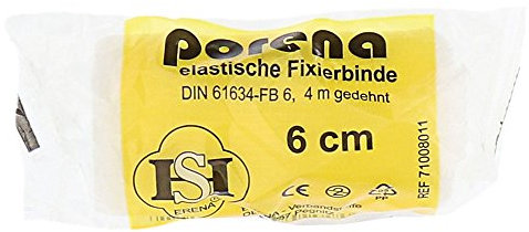 PORENA elast.Mullbinde 6 cm weiß m.Cello 1 St