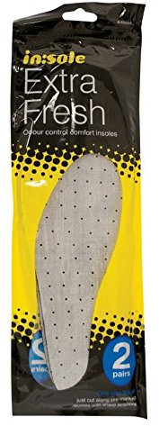 2 Paar Extra Fresh Einlegesohlen, für Schuhe, Turnschuhe, Geruchskontrolle, 2 Paar