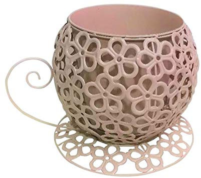 Vintage Style Metal Teacup Planter