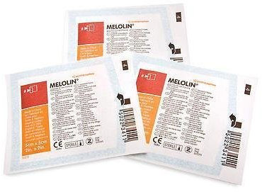 Melolin 5 x 5 cm x 10 Low Adherent Absorbent Dressings - Wounds Abrasions Burns