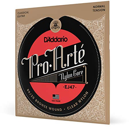 Corde D'Addario Ej47 Pro-Arte in Nylon per Chitarra Classica con Rivestimento in Bronzo 80/20, Tensione Normale