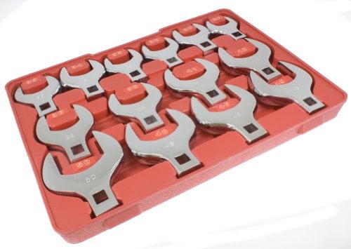 Toolzone 14Pc mm 1/2 Drive Jumbo Crows Foot / Flare Nut Spanner Wrenches