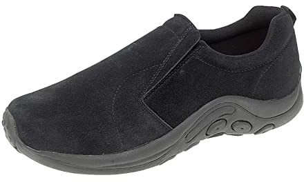 PDQ RYNO Leather UnisexTwin Gusset Jungle Casual Shoes Trainers - Black Real Suede, Mens UK 11 / EU 45