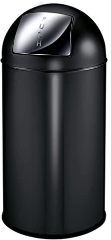 EKO Swing-Lid Rubbish Bin - 40 l - Matte Black