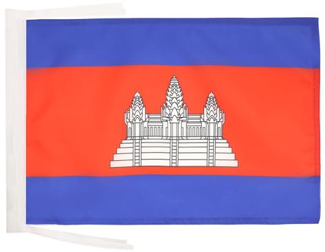 AZ FLAG - Flagge Kambodscha - 45x30 cm Mit Kordel - Kambodschanische Fahne 30 x 45 Cm - Flaggen