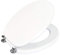 Showerdrape Oxford White Toilet Seat Adjustable Chrome Hinges Standard Toilet Seat with Antibacterial Protection, The Wooden Effect Loo Seat Includes Fixtures and Fittings.