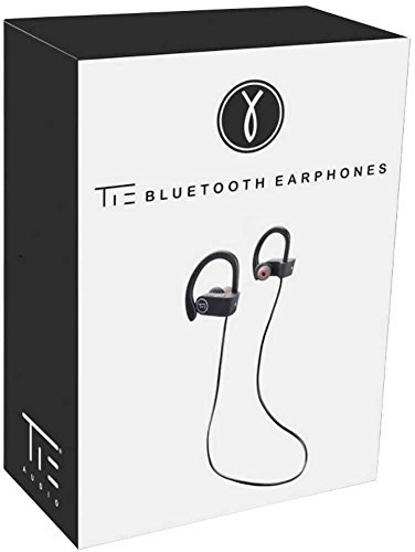 TIE Audio In Ear Bluetooth Kopfhörer (Bluetooth 4.1) Headset Sport Wireless iPhone und Samsung geeignet, schwarz/rot, Normal, 19-90013