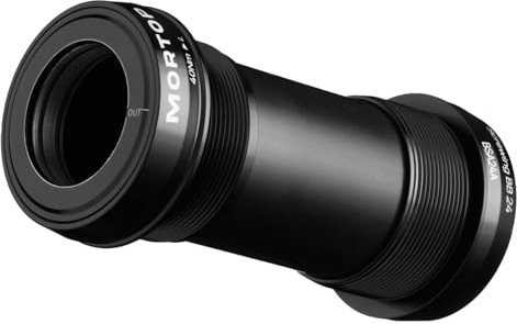 MORTOP Tretlager, BSA 68/73 mm für 24 mm Shimano Hollowtech II Kurbelgarnitur, Schrägkontakt-Kartuschenlager (BSA-Schwarz)
