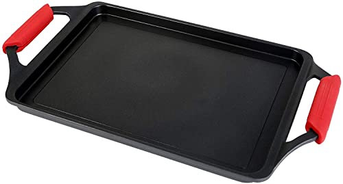 WECOOK! Bandeja de Asar 37 X 25cm, Aluminio, Asas de Silicona, Vitrocerámica, Gas, Horno