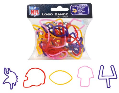 FOCO Vikings Logo Bandz Armbänder - Unisex, Purple, White, Einheitsgröße, NFL, American Football, Vikings-Fans