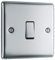 BG Electrical Einzel-Lichtschalter, poliertes Chrom, Zwischenschalter, 10AX